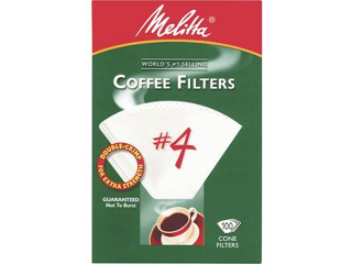 Cone Coffee Filters  #4, 100 Pack