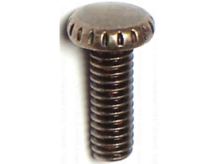 Knurled Head Screw, Antique Brass  8-32 x 1/2 In