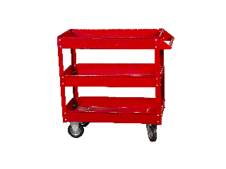 All Steel Service Cart, 3 Shelf