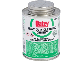 Oatey Heavy Duty Clear PVC Cement, (Sizes)