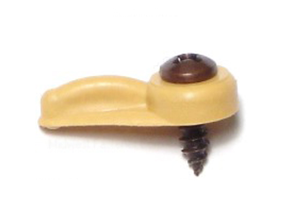 Retaining Button with Screw Brown Plastic