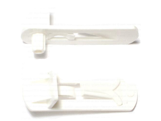 Locking Shelf Support White Plastic