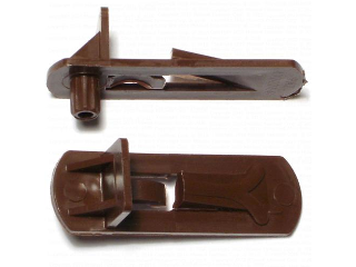 Locking Shelf Support Brown Plastic