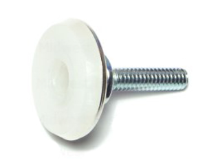 Furniture Glide Swivel 1/4-20 x 1/2 Stud Nylon/Nickel