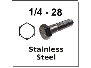 1/4-28 Hex Bolts Stainless Steel