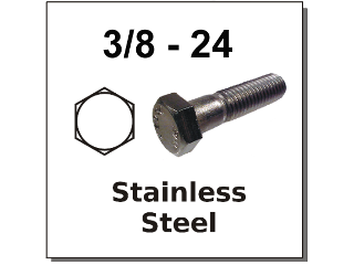 3/8 - 24 Hex Bolts Stainless Steel