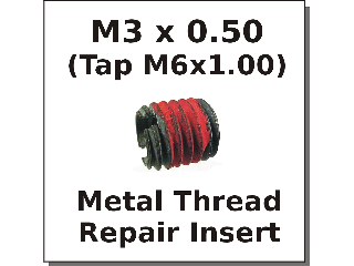 M3 x 0.50 Metal Thread Repair Insert