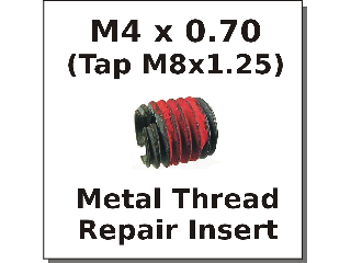 M4 x 0.70 Metal Thread Repair Insert