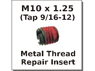 M10 x 1.25 Metal Thread Repair Insert