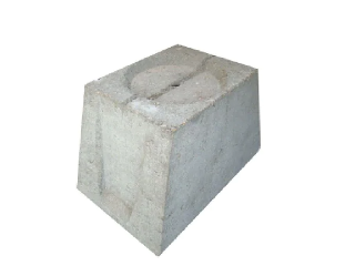 Solid Cylinder Pile Cap Concrete Block, 6 In