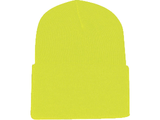 Outdoor Cap Cuffed Sock Cap, Neon Yellow