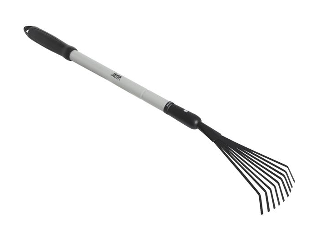 Steel Shrub Rake 9 Tine with Extendable Handle