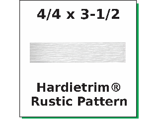 HardieTrim Fiber Cement Boards 4/4 x 3-1/2 x 12 Ft