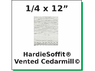 Hardiesoffit Fiber Cement Vented Cedarmill 1/4 In x 12 In x 12 Ft