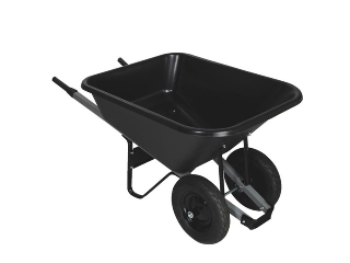 Poly Wheelbarrow With Steel Handles, 8 Cu Ft