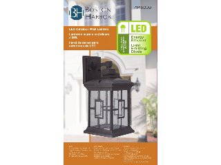 LED Outdoor Wall Lantern, Rustic Brown Finish