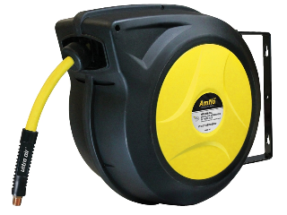 Enclosed Hybrid Air Hose Reel, 3/8 In x 50 Ft