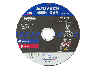 Saitech High Performance Cutting Wheel, 6 In x 1/4 In x 5/8 In Arbor