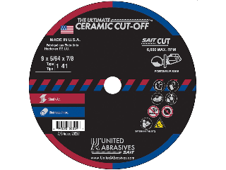 The Ultimate Ceramic Cutoff Wheel, 9 x 5/64 x 7/8 Arbor