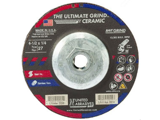 The Ultimate Grind Ceramic, 4 1/2 In X 1/4 In x 5/8-11 In