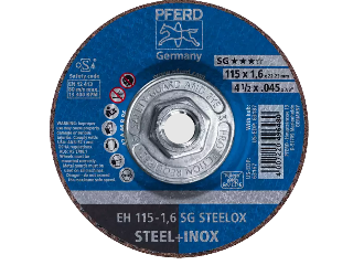 Steel+Inox Cut-Off Wheel, 4-1/2 In x .045 In, 5/8 -11 Threaded Arbor