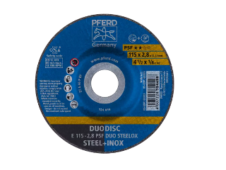 PSF Duodisc Steelox Combination Cutting & Grinding Disc 4-1/2 In x 1/8 In, 7/8 In AH