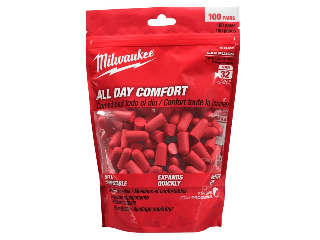 Milwaukee All Day Comfort Ear Plugs, 100 Pk