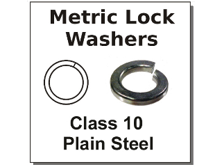 Class 10 Metric Lock Washer, (Sizes)