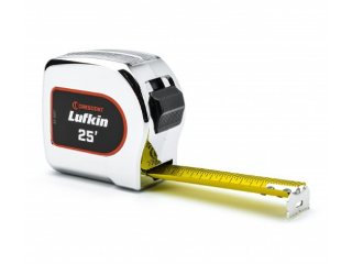 Lufkin Chrome Case Measuring Tape, 1 In x 35 Ft