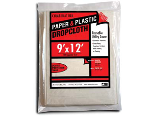 Paper/Plastic Combination Drop Cloth 9 Ft x 12 Ft