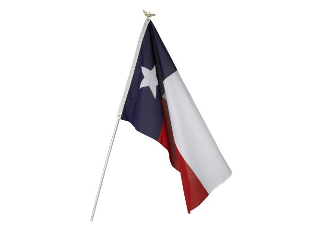 Texas Flag Kit 3 x 5 with 6 Foot Pole