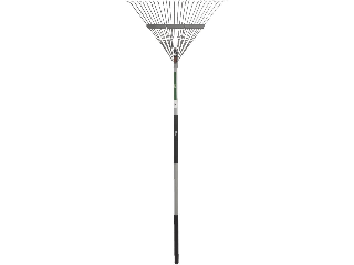 Steel Leaf Rake 24 Tine w/ 50 In Fiberglass Handle