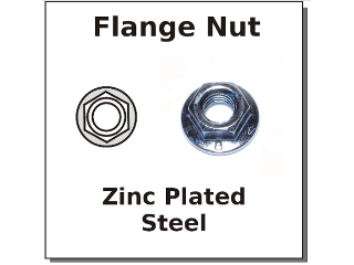 Metric Flange Nuts Steel with Zinc Finish (Sizes)