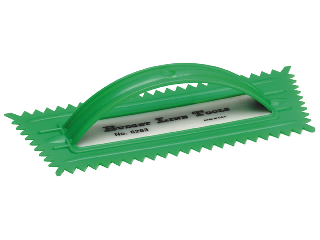 Plastic Notched Trowel 10 In X 4-1/4 In, 1/16 In & 1/8 In Nothces