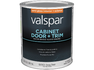 Valspar Cabinet, Door & Trim Waterborne Alkyd Interior/Exterior Enamel Deep Base (Sizes)