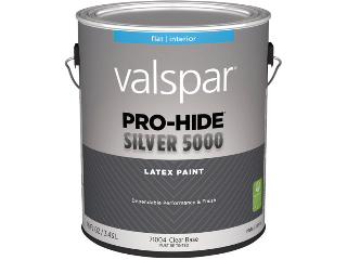 Valspar Pro-Hide Silver 5000 Latex Flat Clear Base Interior Wall Paint, Ga