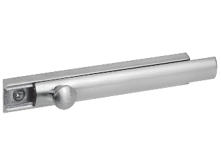 Door Slide Bolt 4 In, Satin Nickel