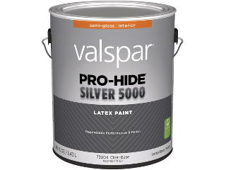 Valspar Pro-Hide Silver 5000 Latex Semi Gloss Clear Base Interior Wall Paint, Ga