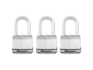 Magnum Laminated Steel M5XTRILF Keyed Padlock 2 In W Body, 3 Pack