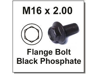 Class 10.9 Flange Bolt, 16mm x 2.00 (Lengths)