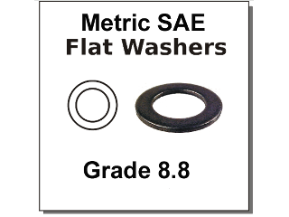 Class 8.8 SAE Metric Flat Washer (Sizes)