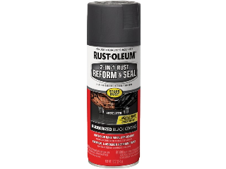 Black Rust-Oleum 2-In-1 Rust Reform and Seal Spray, 12 Oz