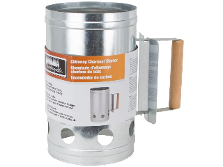 Galvanized Steel Chimney Starter, Straight grip Handle