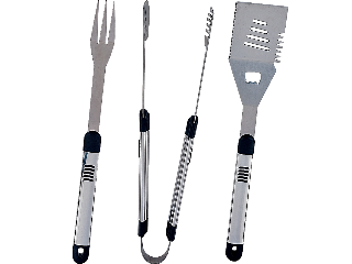 Stainless Steel BBQ Tool Set, 3 Pc