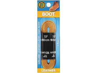 Shoe Gear Leather Flat Boot Laces, 72 In.