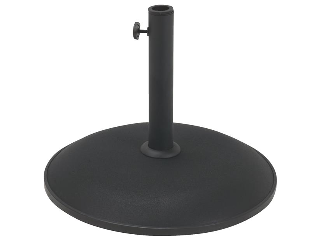 Round Black Concrete Umbrella Base, 17 In