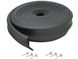 Rubber Garage Door Bottom Seal, Black