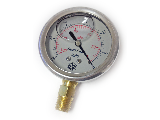 Cox Hardware and Lumber - 2-1/2 In Liquid Filled Vacuum Gauge 30 HG, 1/ ...