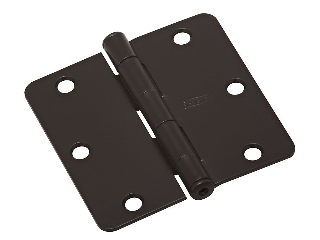 Round Corner #512RC Oil Rubbed Bronze Door Hinge, 3-1/2 In