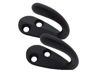 Single Clothes Hook, Matte Black